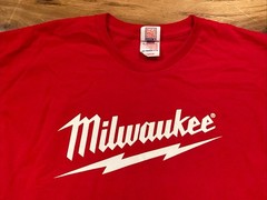 Milwaukee Tools “Smooth From The Start” Red Short Sleeve Work T-Shirt Mens Large
