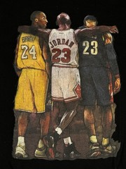NBA Basketball Legends Lakers Bulls Cavs T-shirt Mens XXL Black Fan Made Tribute