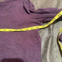 Members Mark Womens Long Sleeve TShirt XL Extra Large Purple V Neck
