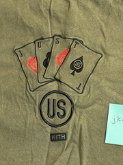 Kith Just Us Ace Of Spades Cards Shirt Size XL Used Vintage