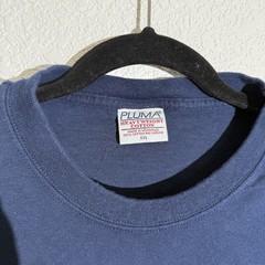 Vintage Pluma T-Shirt Mens 2XL Navy Blue VTG 90s Y2K USA Made Heavyweight Cotton