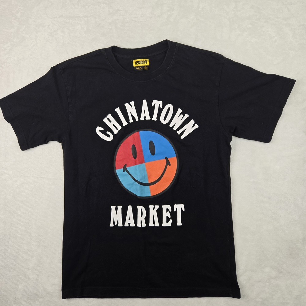 Chinatown Market Mens Smiley Original Black Short Sleeve T Shirt Size M