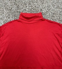 90s Turtleneck Red Men Sz Large VTG St. John’s Bay Combed Cotton Made In USA