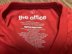 Dwight Schrute Elf Christmas Holiday Theme Large Red T Shirt
