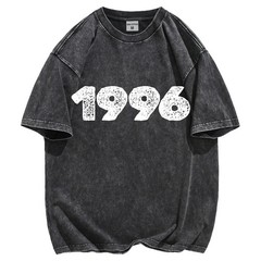 Vintage Letter Graphic T-Shirt 100% Cotton Oversized Streetwear Lace Up Tee