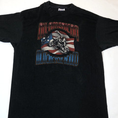 Vintage 1988 All American Motor Cycle Rodeo Tour Daytona Black T-Shirt Size XL