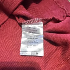 Lincoln Outfitters Men’s Red Henley Long Sleeve Knit T-Shirt Button Size M