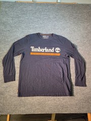 Timberland Graphic T Shirt Mens Sz XL Blue 100% Cotton Long Sleeve Regular Fit