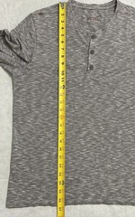 RHONE Long Sleeve Mens L Marled Henley Gray Pima Cotton Spandex Stretch Soft