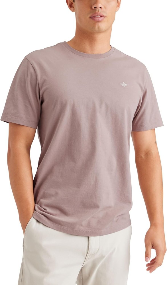 Dockers Men’s Slim Fit Short Sleeve Chest Logo Crewneck T-Shirt
