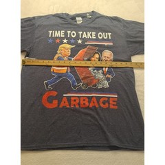 Port & Company Donald Trump Take Out Garbage Men’s T-Shirt Navy Blue Large