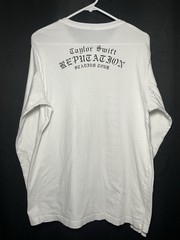 Taylor Swift Shirt Mens Large White Long Sleeve Reputation Stadium Tour Graphic