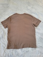 Common People Mens XL Seersucker GD Tee Brown Pocket Tshirt Cotton Minimalist