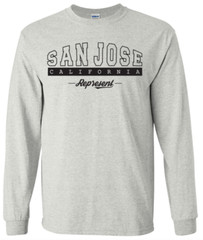San Jose California State T-Shirt Long Sleeve Graphic Tees Unisex Apparel