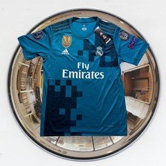 Adidas Real Madrid Ronaldo 7 Jersey 2017-18 Away Teal Blue Large NWT