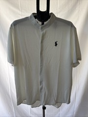 XXL White Ribbed Top With Blue Logo