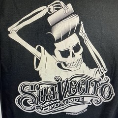 Suavecito Pomade Long Sleeve T Shirt Mens XL Skull Graphic Slick Greaser Black