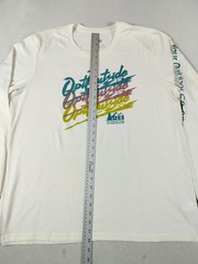 REI Co-op Shirt Mens Large White Retro Opt Outside Graphic Long Sleeve Tagless