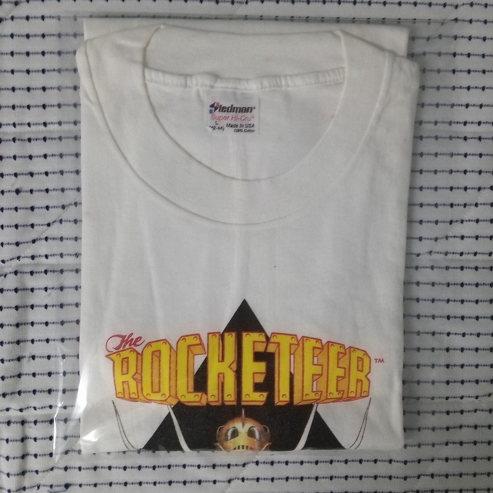 Vintage 1988 The Rocketeer White Tee Size L 42-44