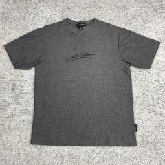 Vintage Karl Kani T-Shirt Men Medium Spellout Logo Embroidered Short Sleeve Gray