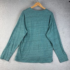 Old Navy Soft Washed Shirt Green XL Long Sleeve Pullover Crew Neck Marled Mens