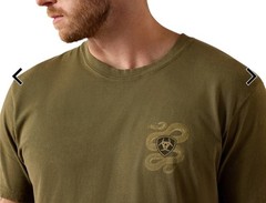 Ariat Men’s Snake S/S T-shirt, Four Leaf Clover Color, NEW XLRG