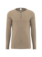 AMen’s Collarless Breasted Henry Shirt Top Fitness High Stretch Base Shirt