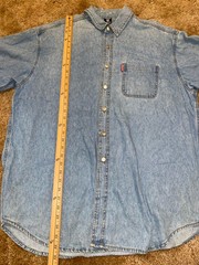 VTG 90s WB Store Looney Tunes Blue Jean Embroidered Shirt Bugs Bunny Sz XL
