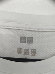 Uniqlo Men’s T-Shirt M White Polyester with Polyamide Basic