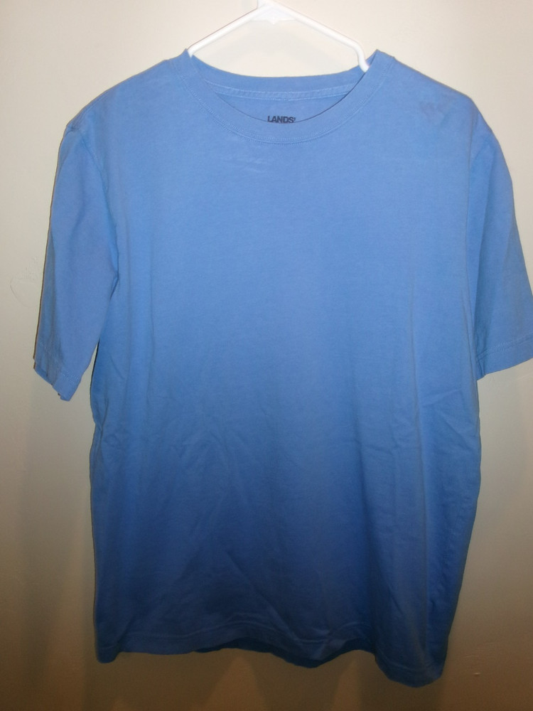 Lands End Men’s Super T T-Shirt Size Medium Short Sleeve Blue