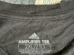 Lot of 2 XXL T-Shirts (1 Eddie Bauer-Solid Gray & 1 Graphic Adidas-Black)