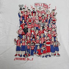 Friking 301A Athletic Madric Where Is Waldo Style T-Shirt Medium White Crew Tee