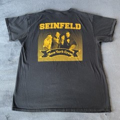 Seinfeld New York Crew Short Sleeve Black Logo T-Shirt Large