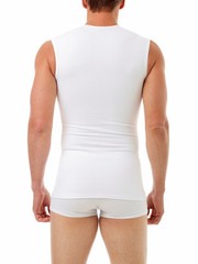 2 PACK HIGH Compression Muscle Shirt Tank Chest Binder USAShapewear STYLE 974