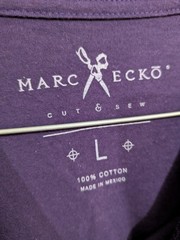 Marc Ecko Cut & Sew Men’s L Purple City Graphic Print Crew Neck Cotton T-Shirt