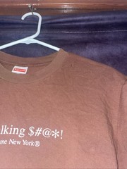 Supreme Still Talking Sh*t Tee Brown SS22 Lightly Worn Small HOLE Size S