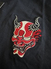 Niepce Red Demon Embroidered Japanese Streetwear Black T-Shirt Men’s XL – NWT