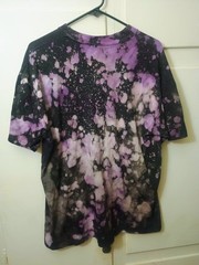 Vintage 90s Stedman Spooky Eyes Men’s XL Purple Black Bleach Tie Dye T-Shirt