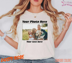 Unisex Photo Text Personalized T-Shirt ,Mens T shirt,Women T shirt,Vintage Gift