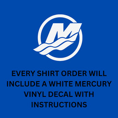 Mercury Racing Verado Outboard Boat fishing T-Shirt with FREE Vinyl Decal!!