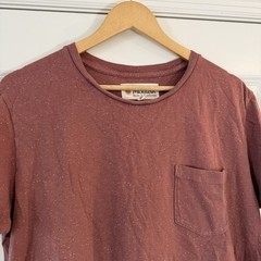 Mollusk Hemp Pocket Tee Sustainable Hemp Cotton Size Medium Clay Red USA