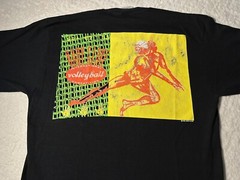 Vintage 1990s 90s Body Glove Volleyball Beach Surf Surfing Art T-Shirt, black L