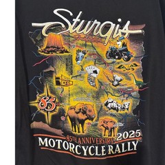 Milwaukee Leather Size L Sturgis 2025 85th Anniversary Motorcycle Rally T-Shirt