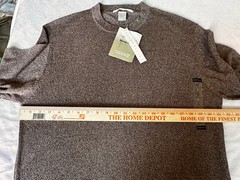 Vintage NWT Perry Ellis Brown 80% Silk Short Sleeve Shirt – Men’s Large