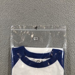 Vtg Crenshaw By Nature T Shirt Men’s L White Blue USA Raglan 3/4 Sleeve