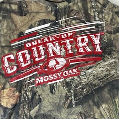 Y2K Mossy Oak Shirt Men’s M Camouflage Short Sleeve Break Up Country Hunting