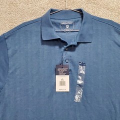 Architect Shirt Men’s 2XL Blue Polo Easy Care Stretch Pullover Casual Outdoor