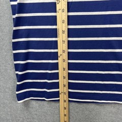 Polo Ralph Lauren Shirt Mens Large Blue White Stripe Custom Slim Fit Crewneck