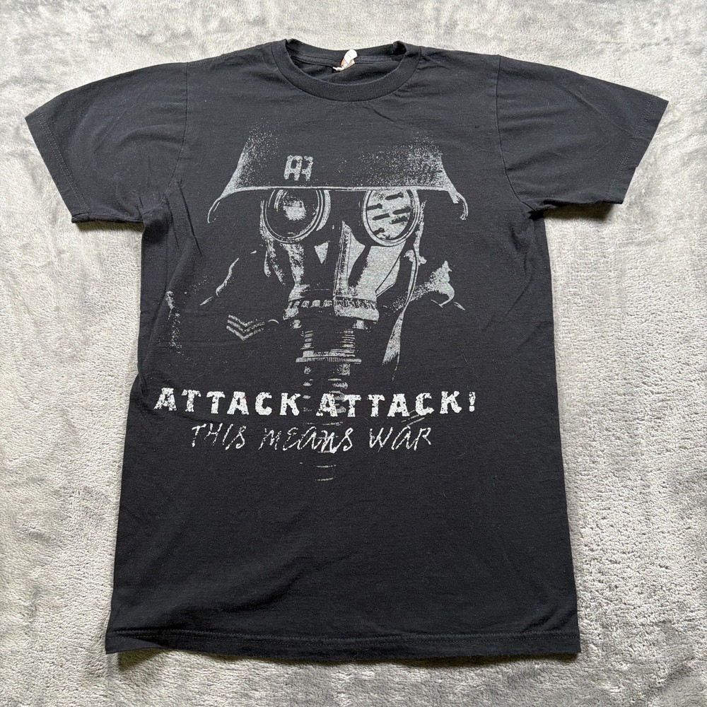 Attack Attack This Means War Bay Island Sportswear T-Shirt Mens Small Black