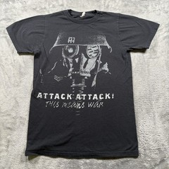 Attack Attack This Means War Bay Island Sportswear T-Shirt Mens Small Black